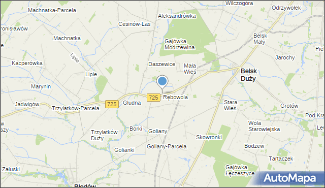 mapa Rębowola, Rębowola na mapie Targeo